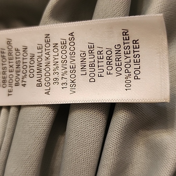 Adrianna Papell Half Bell Sleeve Lace Overlay Light Sage Sheath Dress Designer - Picture 11 of 15